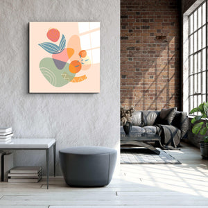 ."Terracota Abstract Flowers V3". Designer's Collection Glass Wall Art - ArtDesigna Glass Printing Wall Art