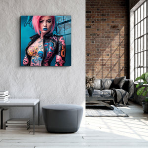 ."Tattooed v7". Designer's Collection Glass Wall Art - ArtDesigna Glass Printing Wall Art