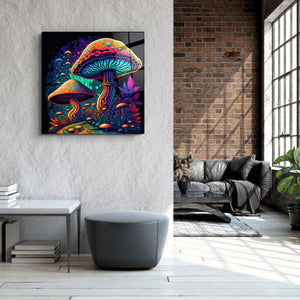 ."Neon Fungies". Designer's Collection Glass Wall Art - ArtDesigna Glass Printing Wall Art