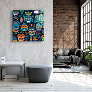 ."Masks". Designers Collection Glass Wall Art - ArtDesigna Glass Printing Wall Art