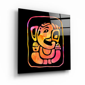 ・"Ganesha Illustration"・Glass Wall Art - ArtDesigna Glass Printing Wall Art