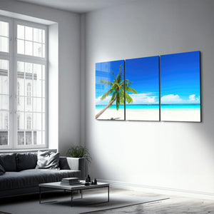 ・"Beach - Trio"・Glass Wall Art - ArtDesigna Glass Printing Wall Art