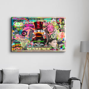 Glass wall art by Artdesigna titled "The World is Yours" featuring vibrant glass design by Mr. Pablo Costa.
