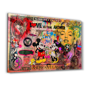 Glass wall art by Artdesigna titled "The World is Yours" featuring vibrant glass design by Mr. Pablo Costa.