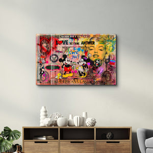Glass wall art by Artdesigna titled "The World is Yours" featuring vibrant glass design by Mr. Pablo Costa.