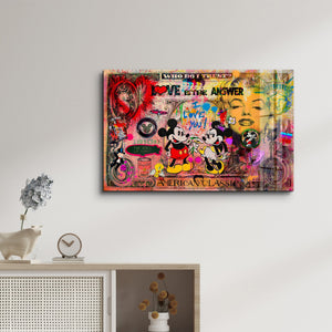 Glass wall art by Artdesigna titled "The World is Yours" featuring vibrant glass design by Mr. Pablo Costa.