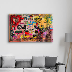 Glass wall art by Artdesigna titled "The World is Yours" featuring vibrant glass design by Mr. Pablo Costa.