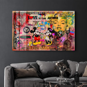 Glass wall art by Artdesigna titled "The World is Yours" featuring vibrant glass design by Mr. Pablo Costa.