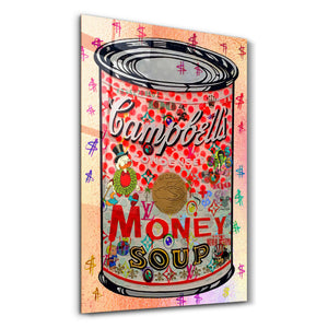 Money Soup by Mr. Pablo Costa – Glass Wall Art