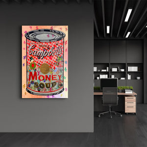 Money Soup by Mr. Pablo Costa – Glass Wall Art