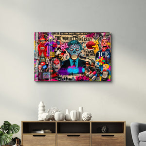 The world's going crazy by Mr. Pablo Costa | Cam Duvar Tablosu