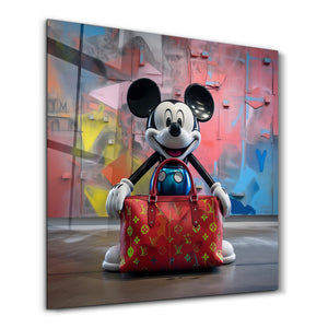Glass wall art by Artdesigna titled "The World is Yours" featuring vibrant glass design by Mr. Pablo Costa.