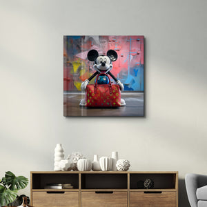 Glass wall art by Artdesigna titled "The World is Yours" featuring vibrant glass design by Mr. Pablo Costa.