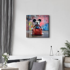 Glass wall art by Artdesigna titled "The World is Yours" featuring vibrant glass design by Mr. Pablo Costa.