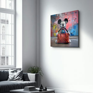 Glass wall art by Artdesigna titled "The World is Yours" featuring vibrant glass design by Mr. Pablo Costa.