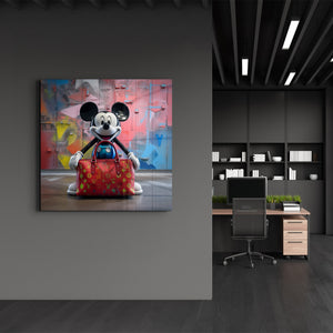 Glass wall art by Artdesigna titled "The World is Yours" featuring vibrant glass design by Mr. Pablo Costa.