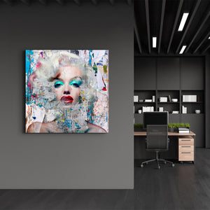 Glass wall art by Artdesigna titled "The World is Yours" featuring vibrant glass design by Mr. Pablo Costa.