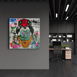 Glass wall art by Artdesigna titled "The World is Yours" featuring vibrant glass design by Mr. Pablo Costa.