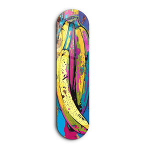 Bananas with Paint | Glass Wall Art - Artdesigna