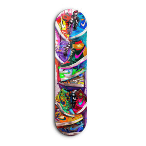 Colorful Sneakers | Glass Wall Art - Artdesigna