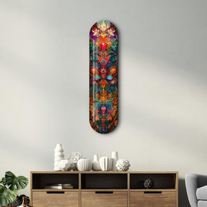 Bohemian Flower Dream V4 | Glass Wall Art - Artdesigna