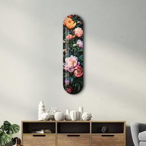 Flowers Painting V4 | Glass Wall Art - Artdesigna