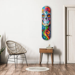 Lady Skull | Glass Wall Art - Artdesigna