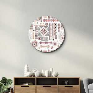 ・"Scandinavian White"・Rounded Glass Wall Art - ArtDesigna Glass Printing Wall Art