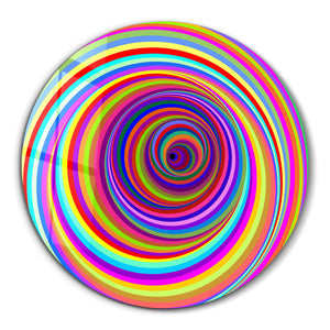・"Candy Swirl"・Rounded Glass Wall Art - ArtDesigna Glass Printing Wall Art