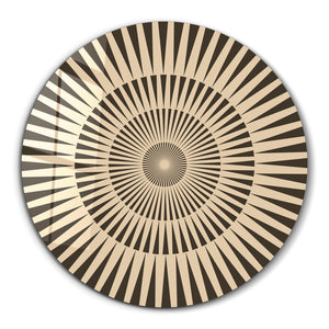 Çöl Çiçeği Döngüsü - Yuvarlak Cam Duvar Tablosu