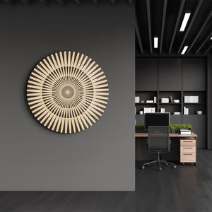 Çöl Çiçeği Döngüsü - Yuvarlak Cam Duvar Tablosu