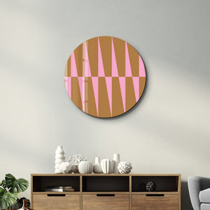 Pembe Kanyon – Yuvarlak Cam Duvar Tablosu