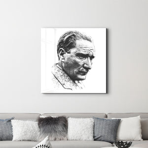 Mustafa Kemal Atatürk I - Cam Duvar Tablosu
