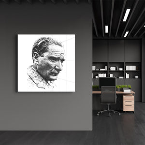 Mustafa Kemal Atatürk I - Cam Duvar Tablosu