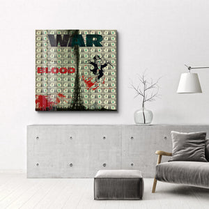 War & Money by Mr. Pablo Costa | Cam Duvar Tablosu