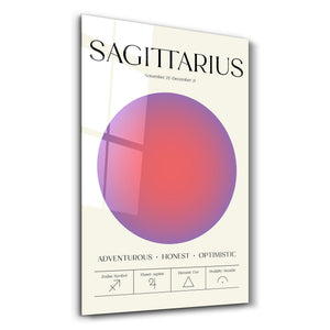 Sagittarius - Aura Collection | Zodiac Glass Wall Art - Artdesigna