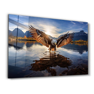 Majestic Eagle | Glass Wall Art - Artdesigna