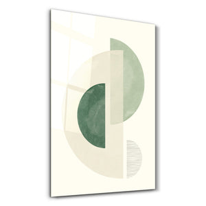 Geometrik Akışlı Minimal Tasarım - Cam Duvar Tablosu