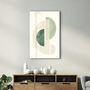 Geometrik Akışlı Minimal Tasarım - Cam Duvar Tablosu