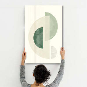 Geometrik Akışlı Minimal Tasarım - Cam Duvar Tablosu