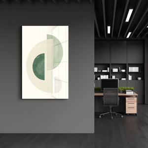 Geometrik Akışlı Minimal Tasarım - Cam Duvar Tablosu
