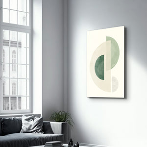 Geometrik Akışlı Minimal Tasarım - Cam Duvar Tablosu