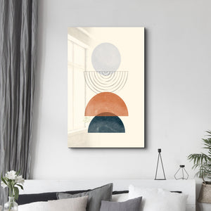 Yumuşak Nötr Tonlarda Uyum - Cam Duvar Tablosu