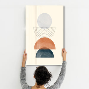 Yumuşak Nötr Tonlarda Uyum - Cam Duvar Tablosu