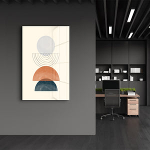 Yumuşak Nötr Tonlarda Uyum - Cam Duvar Tablosu