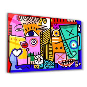 Graffiti Pop-Art İle Cesur İfadeler - Cam Duvar Tablosu