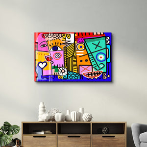 Graffiti Pop-Art İle Cesur İfadeler - Cam Duvar Tablosu