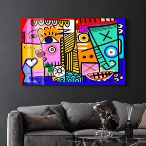 Graffiti Pop-Art İle Cesur İfadeler - Cam Duvar Tablosu