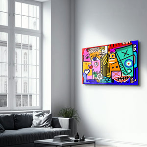 Graffiti Pop-Art İle Cesur İfadeler - Cam Duvar Tablosu