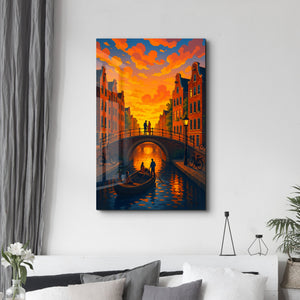 Amsterdam Işıltısı – HMZ'den Cam Duvar Tablosu